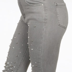Paloma Pearl & Gem Embellished Ripped Jeans