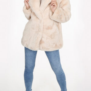 Cassie Cream Faux Fur Coat