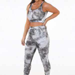 Lazy Days Tie Dye Cropped Vest and Jogger Co-ord