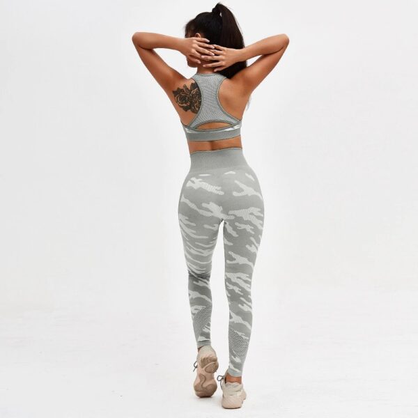 Work It Black Camo Leggings and Crop Top - Image 2